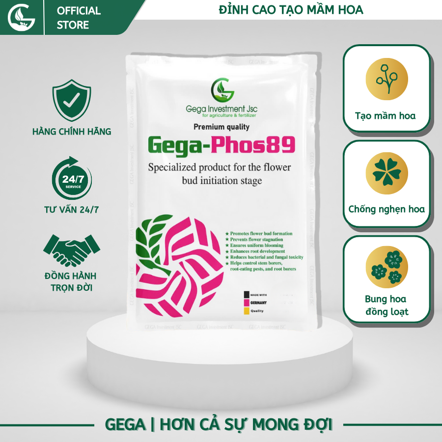 GEGA-PHOS89 - Tạo Mầm Hoa-Chống Nghẹn Hoa-Bung Hoa Đồng Loạt