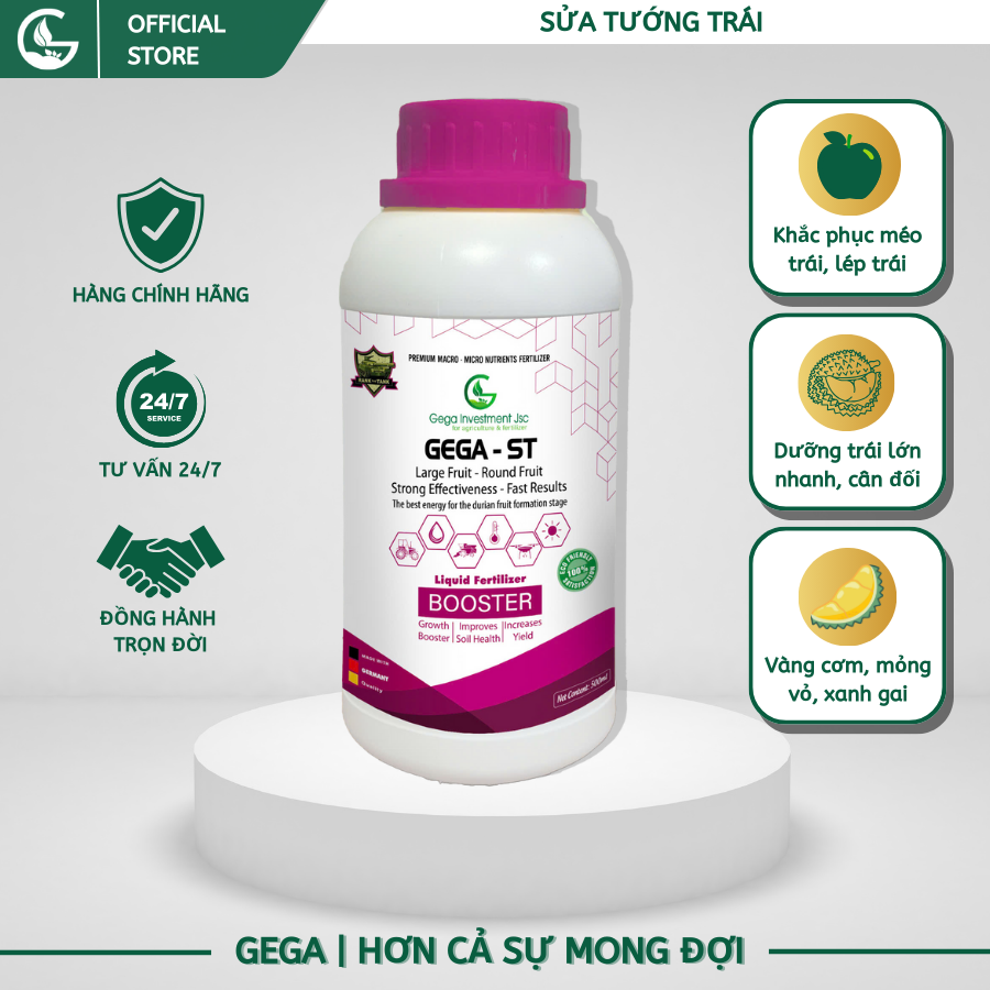 GEGA-ST - Khắc Phục Méo Trái-Lép Trái-Dưỡng Trái Lớn Nhanh-Tròn Trái