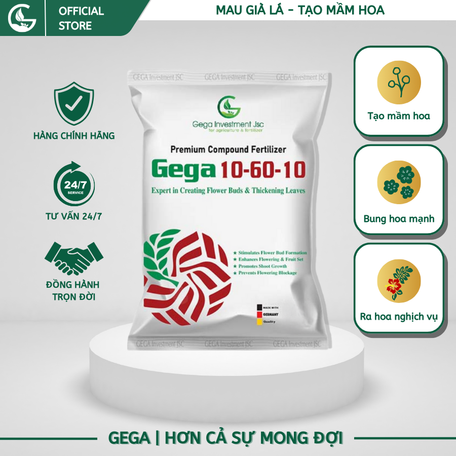 GEGA 10-60-10 - Tạo Mầm Hoa-Bung Hoa Mạnh-Ra Hoa Nghịch Vụ