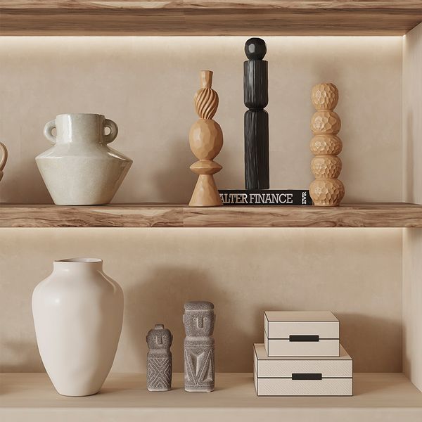  Wabi-sabi retro ceramic vase creative high-end niche decoration 