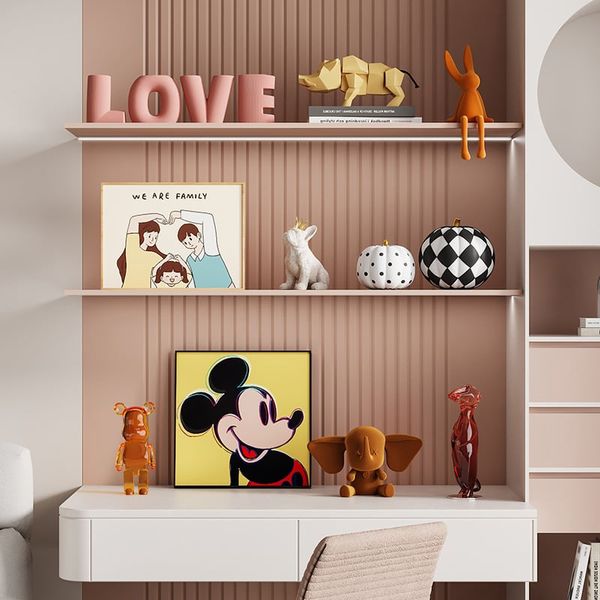  Set trang trí bàn học trẻ em, không gian nhà mẫu hiện đại 