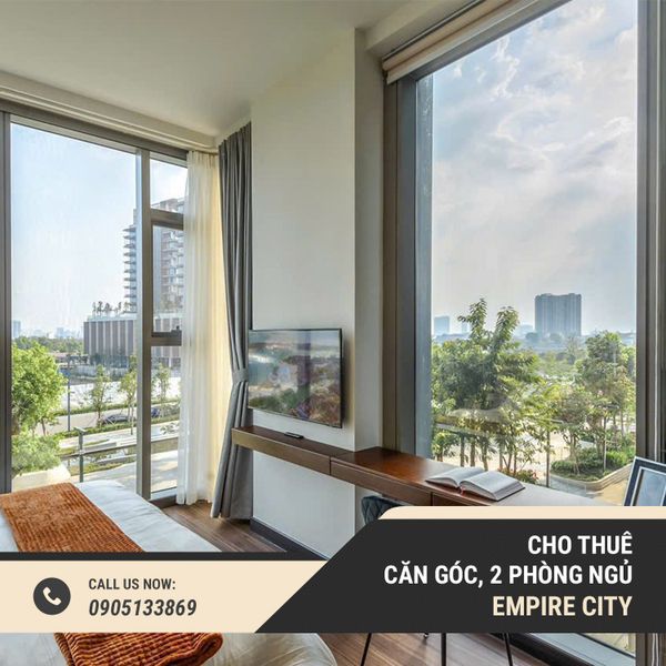  Cho thuê căn góc 2PN Full Nội Thất - Empire City 
