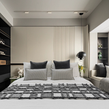  Chăn & Khăn Trải Giường Đen Trắng Xám Sang Trọng Hiện Đại 