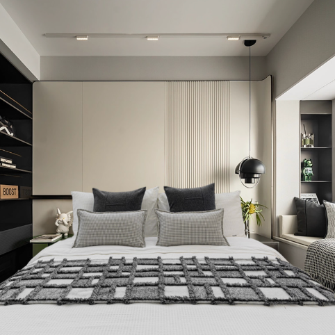  Chăn & Khăn Trải Giường Đen Trắng Xám Sang Trọng Hiện Đại 