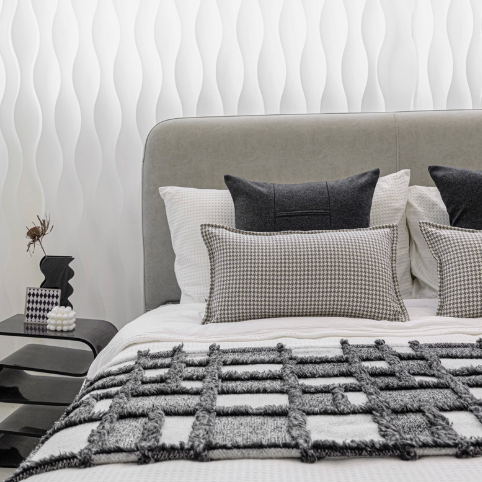  Chăn & Khăn Trải Giường Đen Trắng Xám Sang Trọng Hiện Đại 