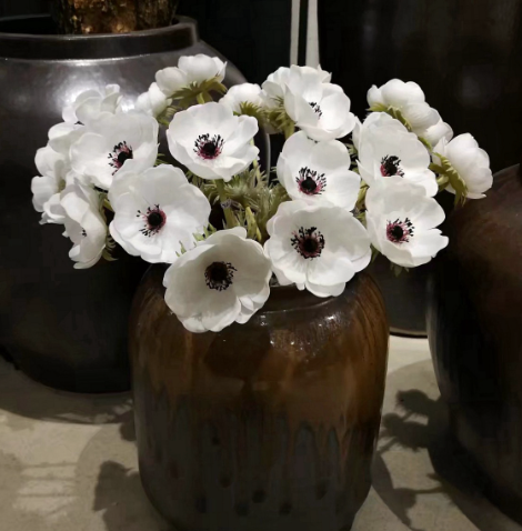  Hoa PU Silver Anemone 