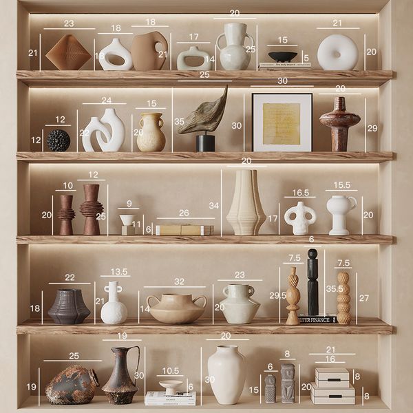  Wabi-sabi retro ceramic vase creative high-end niche decoration 