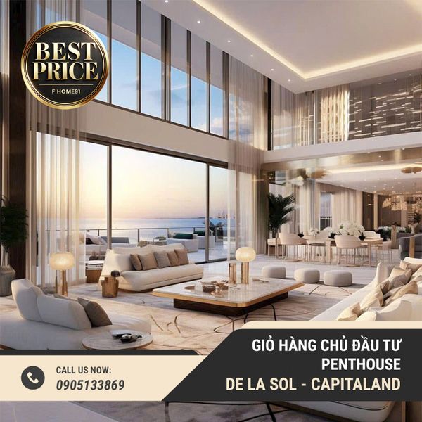  Penthouse De La Sol Quận 4 – Chỉ 87 Triệu/m² | Chủ Đầu Tư CapitaLand 