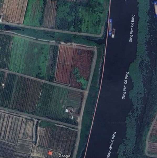  Bán lô đất mặt tiền sông Vàm Cỏ Đông, Bến Lức - 1.100m² Chỉ 2,1 Tỷ bao phí 