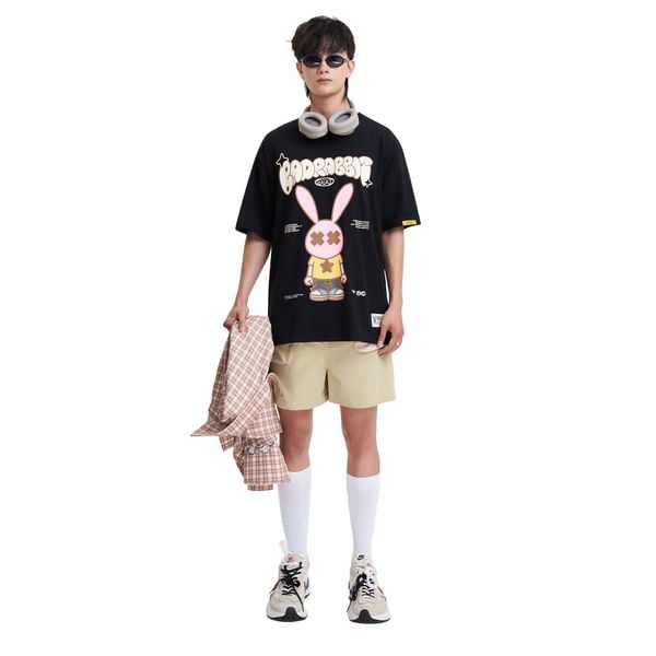 BLACK RABBIT FIGURE TEE