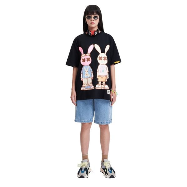 BUDDY RABBIT TEE - BLACK