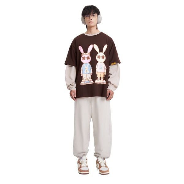 BROWN BUDDY RABBIT TEE