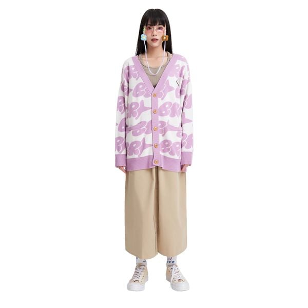CARTOON CARDIGAN – PURPLE
