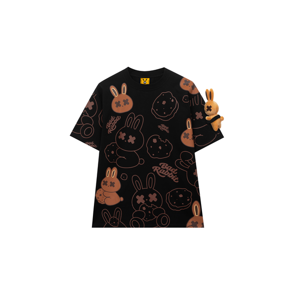 COOKIE RABBIT TEE - BLACK