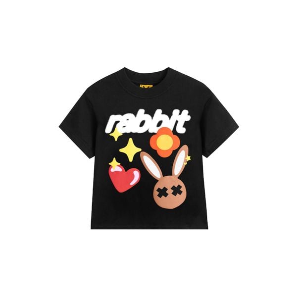 SPARKLING RABBIT TEE - BLACK