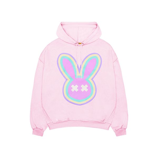 NEON RABBIT HOODIE - BLUSH