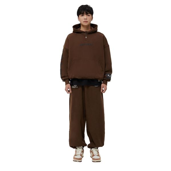 LUCKY STAR HOODIE - BROWN