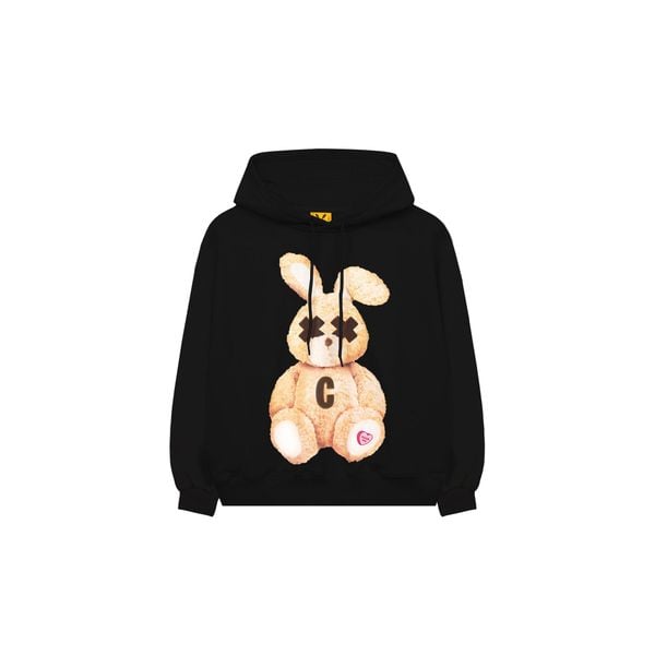 LOVEABLE RABBIT HOODIE – BLACK