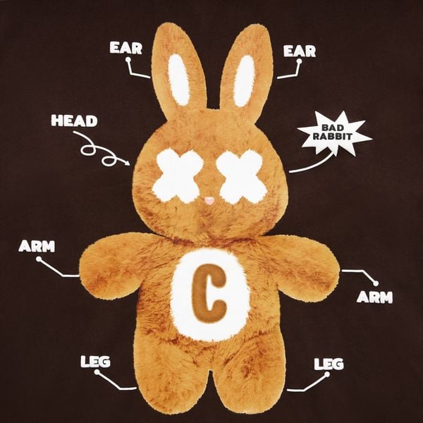 SINGLE RABBIT TEE - BROWN