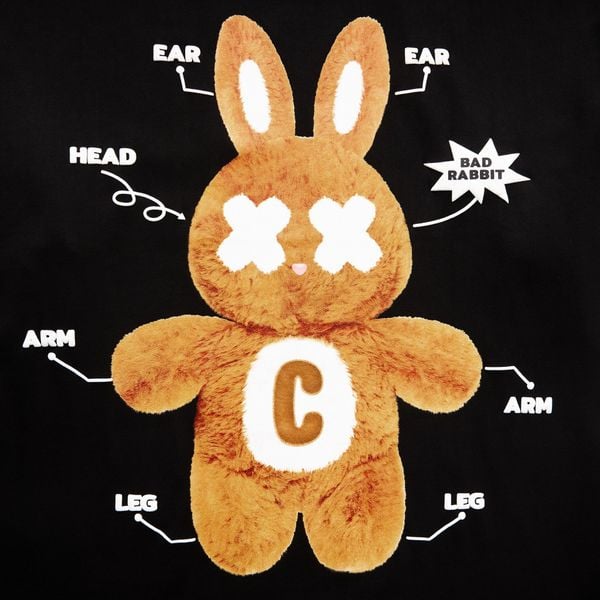 SINGLE RABBIT TEE - BLACK