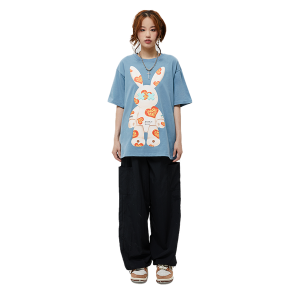 HEART PATTERN RABBIT - BLUE