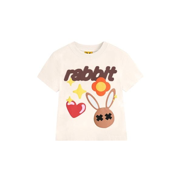 SPARKLING RABBIT TEE - CREAM