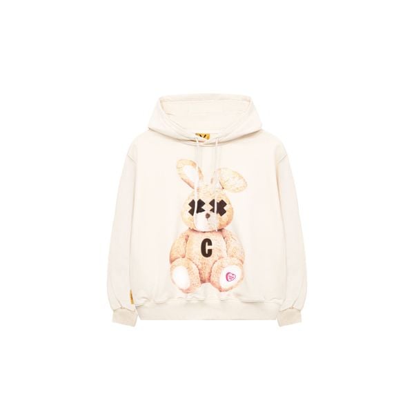 LOVEABLE RABBIT HOODIE – CREAM
