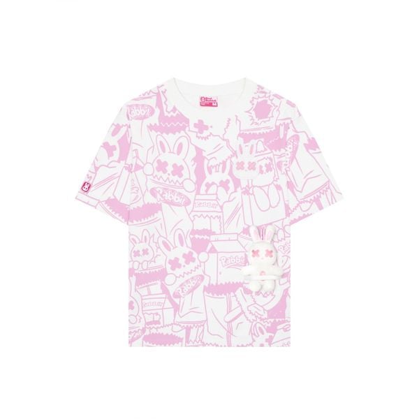 HOLIDAY RABBIT TEE - WHITE