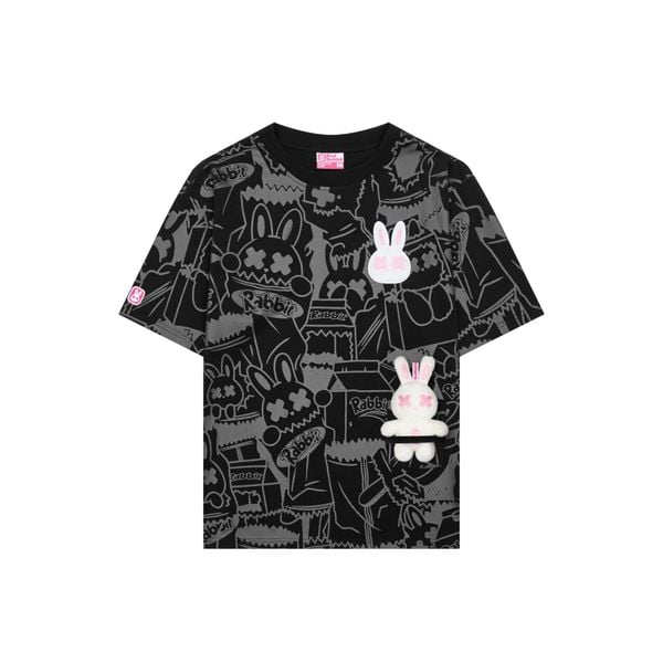 HOLIDAY RABBIT TEE - BLACK