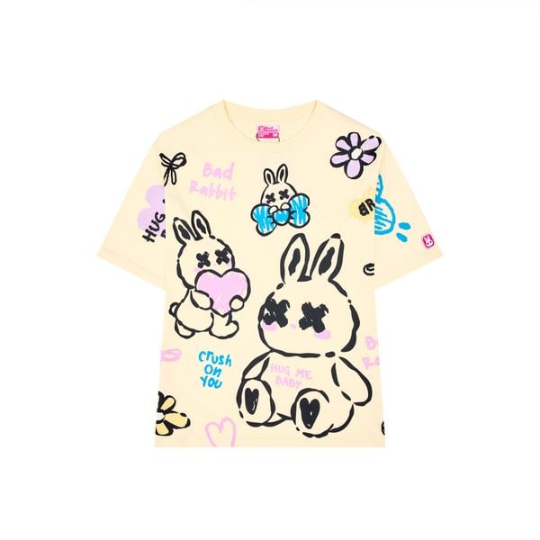 ADORE RABBIT TEE - CREAM