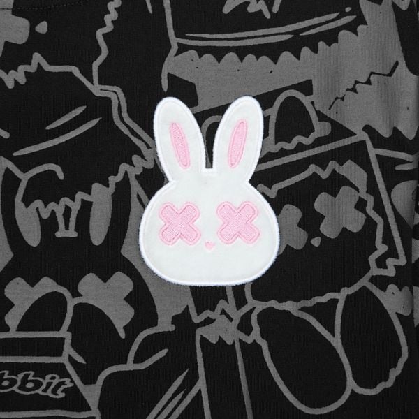 HOLIDAY RABBIT TEE - BLACK