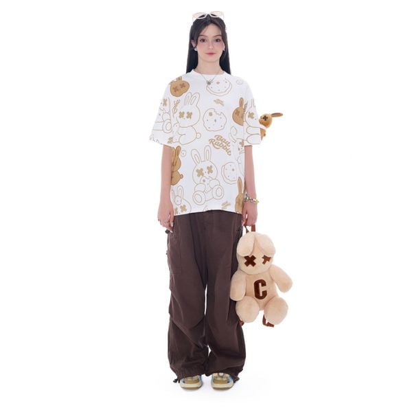 WHITE COOKIE RABBIT TEE