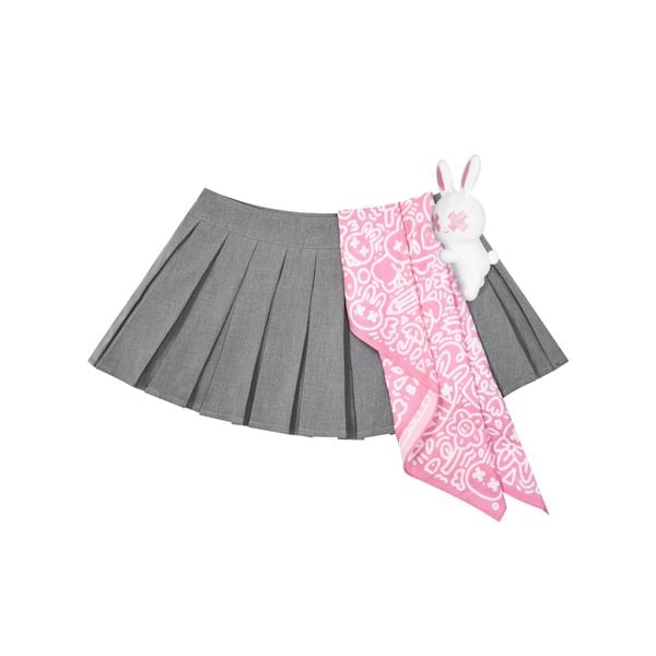 FLUFFY RABBIT SKIRT - GREY