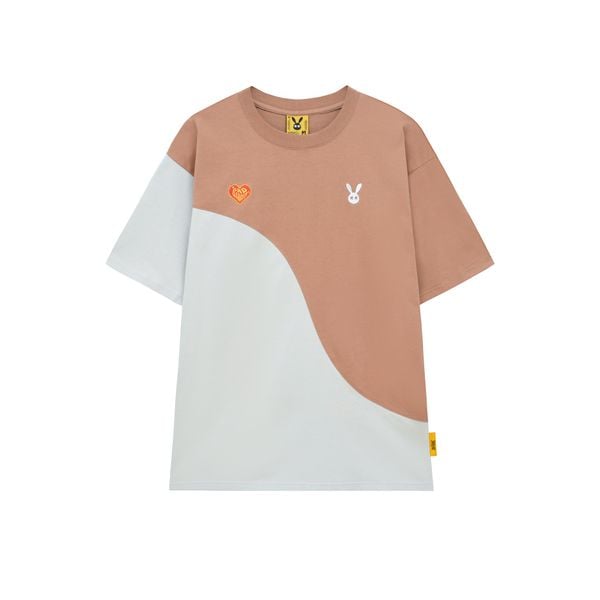  BROWN SPLIT RABBIT TEE 