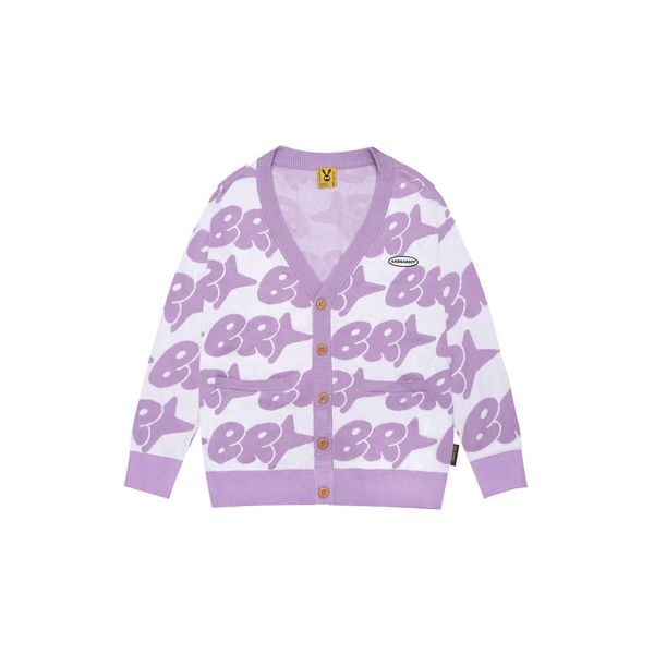 CARTOON CARDIGAN – PURPLE