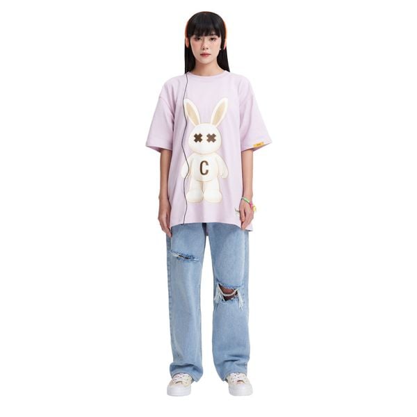 FLUFFY RABBIT TEE - PURPLE