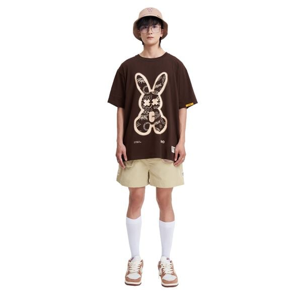 SPRAY RABBIT TEE - BROWN