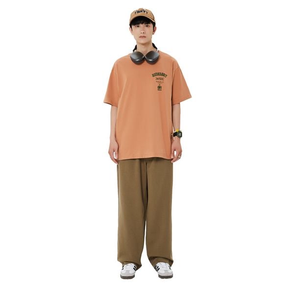 BROWN TYPO RABBIT TEE