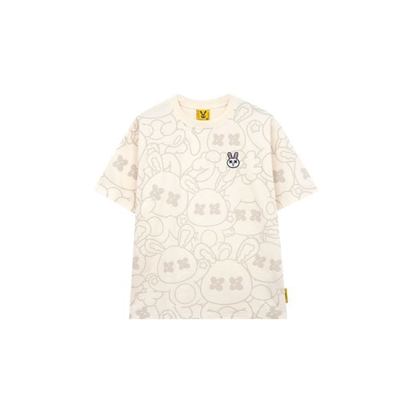 RABBIT FAMILY TEE - CREAM