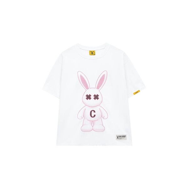 FLUFFY RABBIT TEE - WHITE