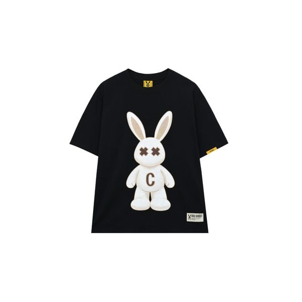 FLUFFY RABBIT TEE - BLACK