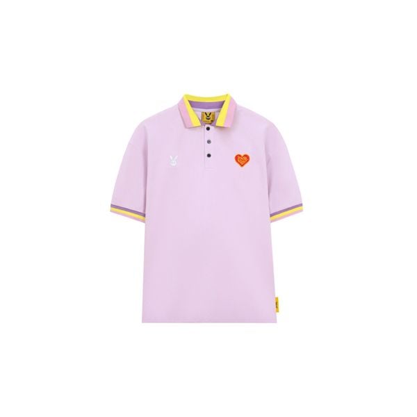 STRIPE RABBIT POLO - PURPLE