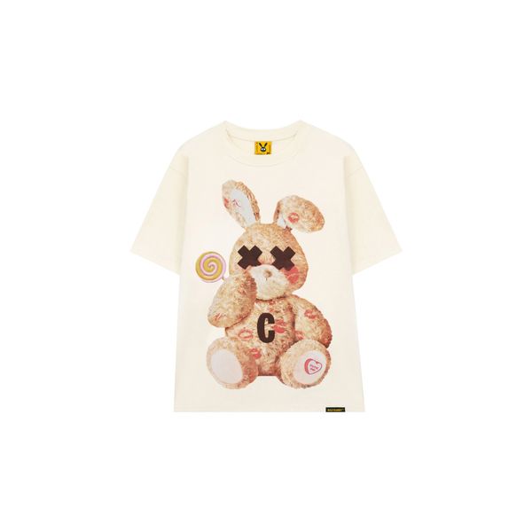 KISS ME RABBIT TEE - CREAM