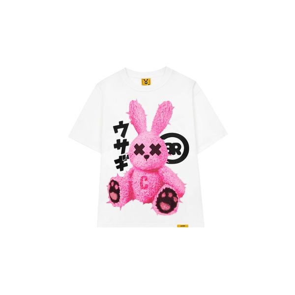 PINK RABBIT TEE - WHITE