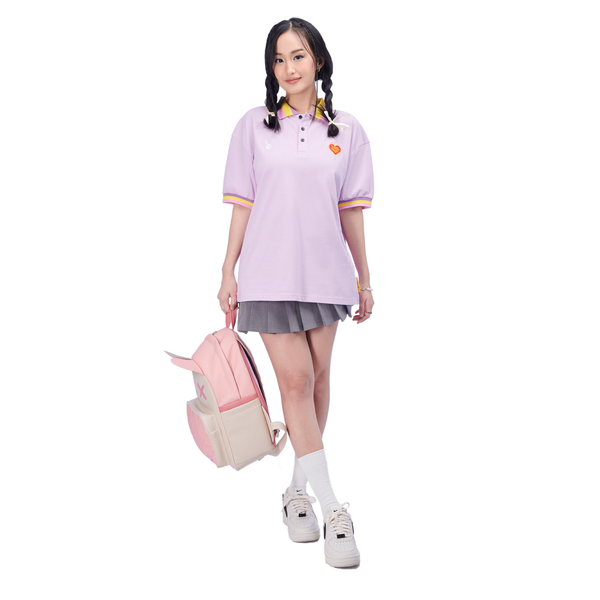 STRIPE RABBIT POLO - PURPLE