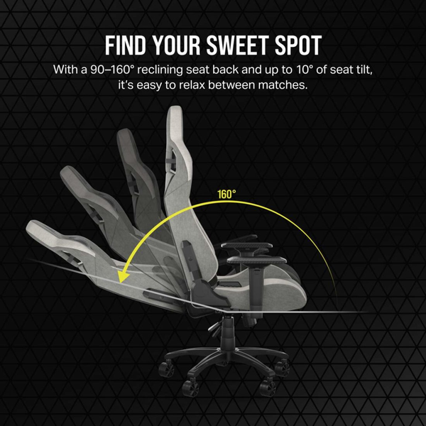 Ghế Gaming Corsair T3 RUSH Gray-White 2023 CF-9010058-WW
