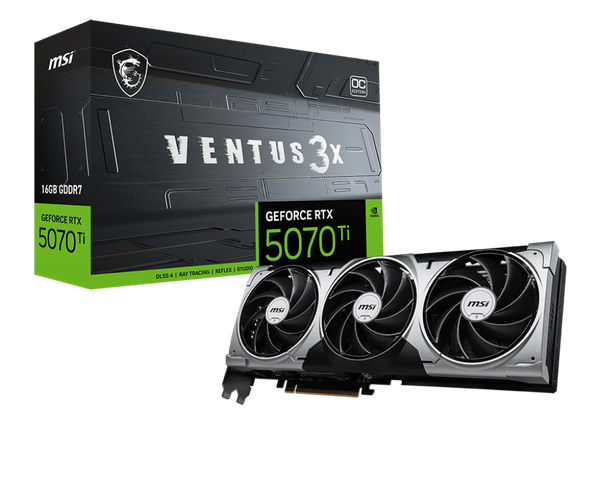 VGA MSI GeForce RTX 5070 Ti 16GB VENTUS 3X OC