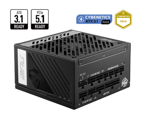 Nguồn máy tính MSI MPG A1000G PCIE5 1000W 80 Plus Gold Full modular MPG-A1000G-PCIE5