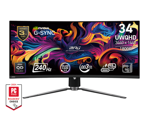 Màn hình cong MSI MPG 341CQPX QD-OLED 34 inch - 240Hz -  Model 3DD0