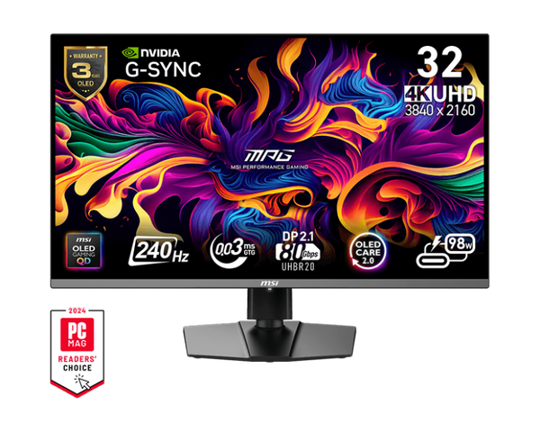 Màn Hình MSI MPG 322URX QD-OLED 32 Inch - 240Hz - Model: 3DD2